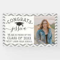 Modern Chevron Graduate Photo Graduation Party