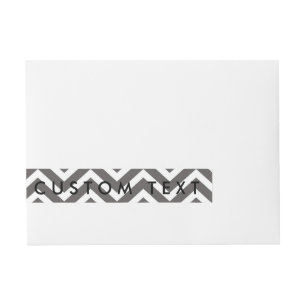 Modern Chevron Grey & White Wrap Around Labels