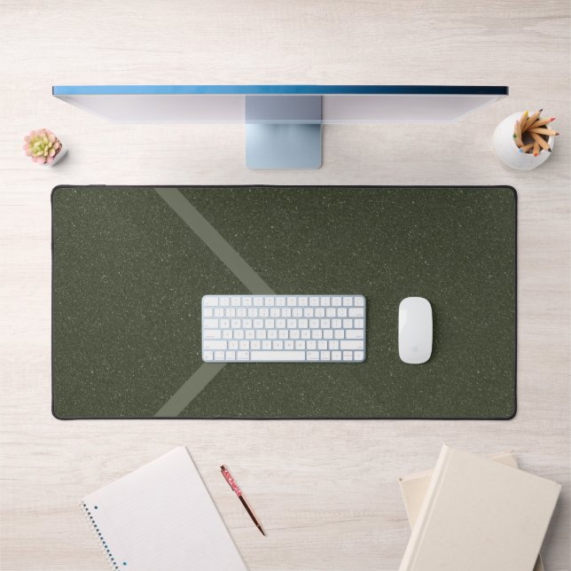 Modern Chevron Moss Green Desk Mat – Customisable (Office 1)