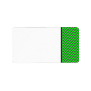 Modern Chevron Neon Green/Grey Mailing Label