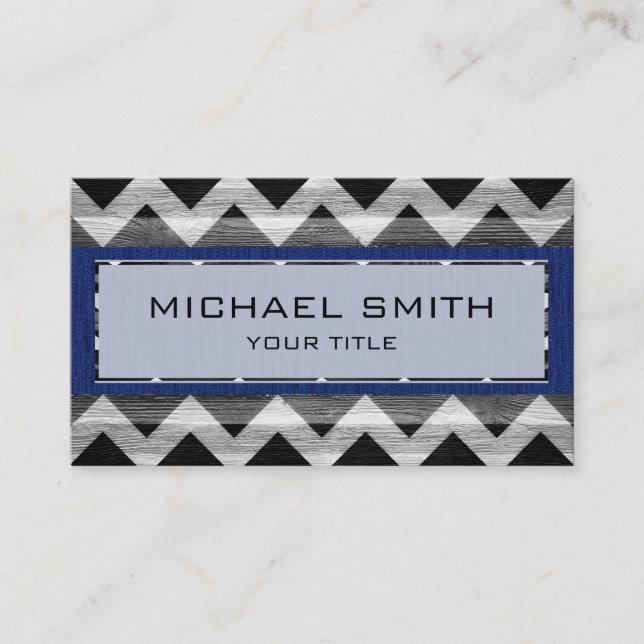 Modern Chevron Pattern #13 Business Card (Front)