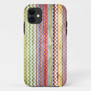 Modern Chevron Pattern Wooden #3 iPhone 11 Case