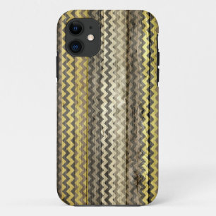 Modern Chevron Pattern Wooden #6 iPhone 11 Case