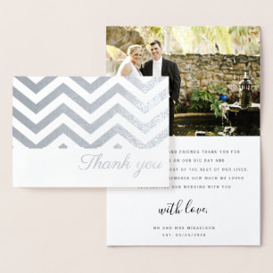 Modern Chevron PHOTO THANK YOU CARD