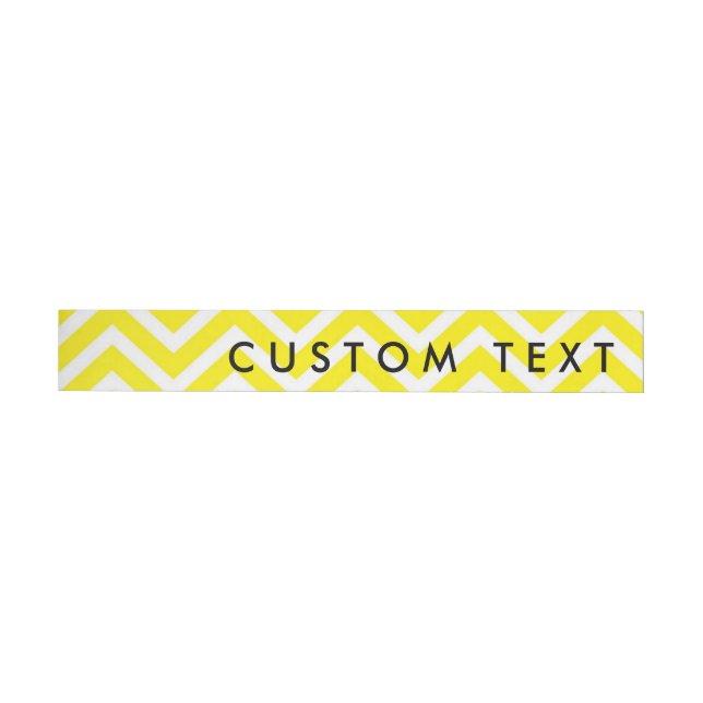 Modern Chevron Yellow & White Wrap Around Labels (Individual)