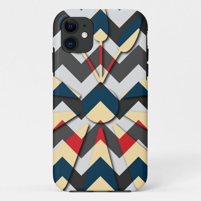 Modern Chevron Zigzag Pattern 2 Case-Mate iPhone Case (Back)