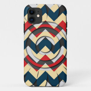 Modern Chevron Zigzag Pattern iPhone 11 Case