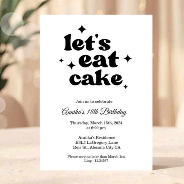 Modern Chic 18th Birthday Invitation Minimalist (Minimalist Modern Chic 18th Birthday Invitation)