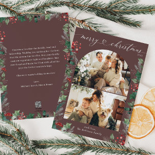 Modern Chic 2 Photo Arch Christmas Card