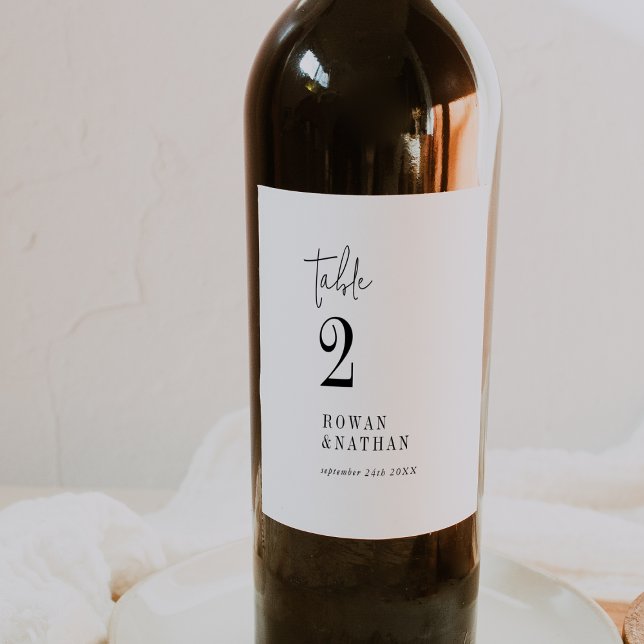 Modern Chic 4 x 5.5" Table Number Wine Labels (Modern Chic 4 x 5.5" Table Number Wine Labels)
