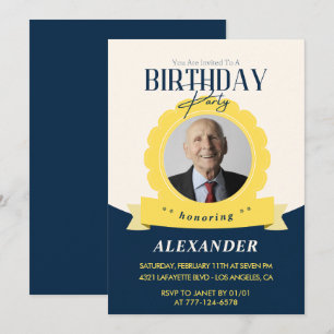Modern Chic 99th birthday invitation