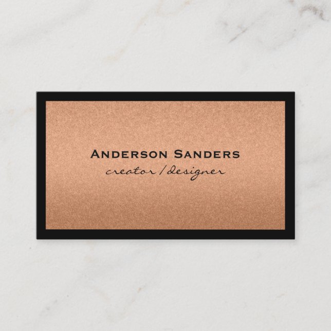 Modern Chic and Black Border Business Card (Front)