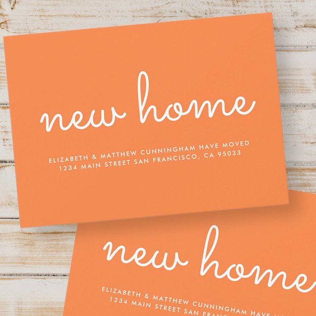 Modern Chic and Fun New Home Announcement Card (Creator Uploaded)
