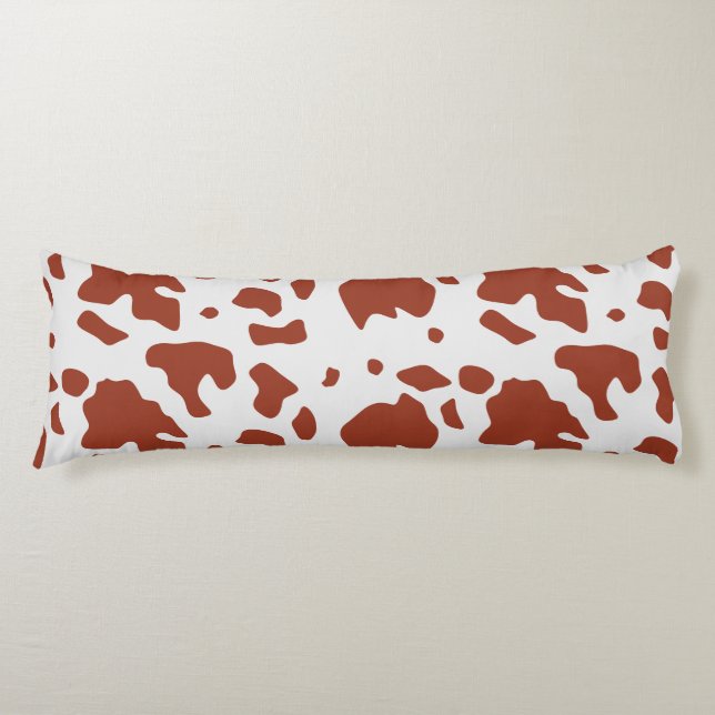 Modern Chic Ayrshire Cow Animal Print Pattern Body Cushion (Front)