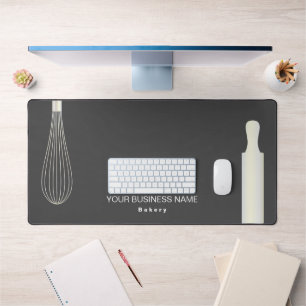 Modern Chic Bakery Pastry Chef Baking Business Desk Mat