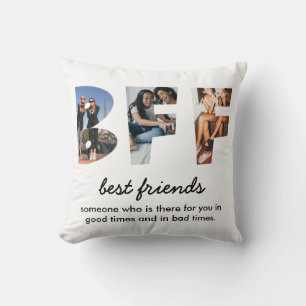 Modern Chic Best Friends 3 Photo Cushion