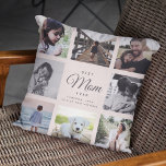 Modern Chic Best Mum Ever Blush Pink Photo Collage Cushion<br><div class="desc">For the Best Mum Ever in your life: a modern,  trendy instagram family photo collage throw pillow with modern script typography and your personal name and message. This is the blush pink version.</div>
