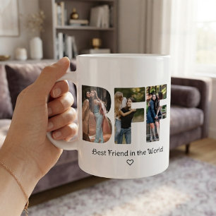 Modern Chic BFF Photo Collage Besties Coffee Mug