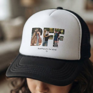 Modern Chic BFF Photo Collage Besties Trucker Hat