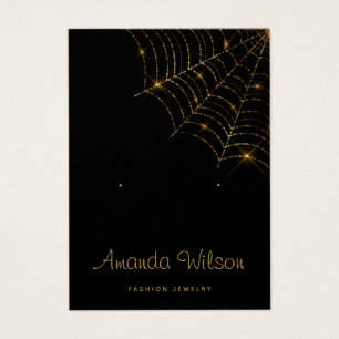 Modern chic Black and Gold earring display card