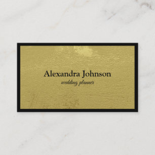 Modern Chic Black and Gold Foil Luxury Business Ca Business Card