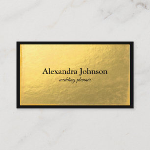 Modern Chic Black and Gold Foil Luxury Business Card