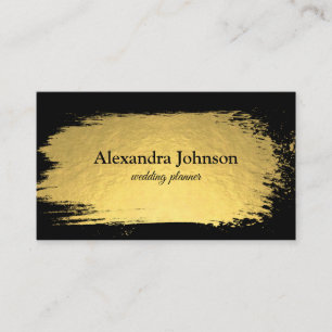 Modern Chic Black and Gold Foil Luxury Business Card