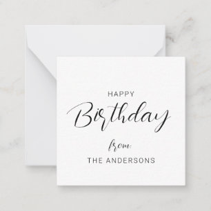 Modern Chic Black and White Birthday Greeting Card
