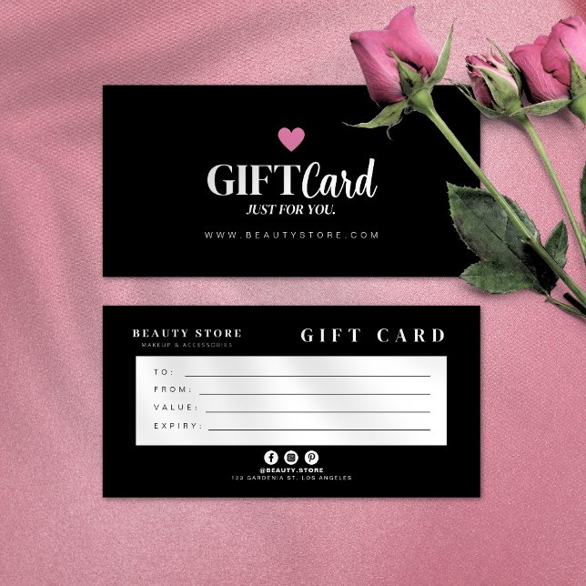 Modern Chic Black and White Gift Certificate (Creator Uploaded)
