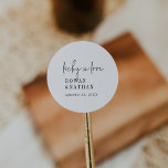 Modern Chic Black and White Lucky In Love Stickers<br><div class="desc">These modern chic black and white lucky in love stickers are perfect for a simple wedding reception. The minimalist boho design features rustic unique and stylish bohemian typography in minimal clean black and white. Personalise the sticker labels with your names, and the date. These stickers can be used as a...</div>