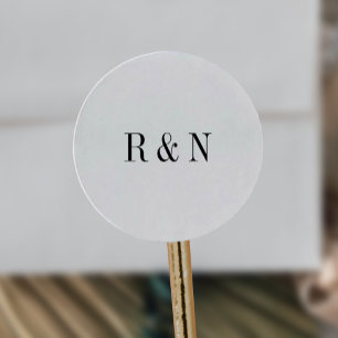 Modern Chic Black and White Monogram Stickers