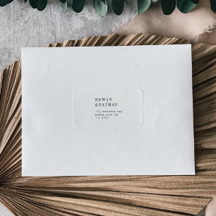 Modern Chic Black and White RSVP Address Labels