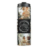Modern Chic Black Monogrammed & Photo Collage