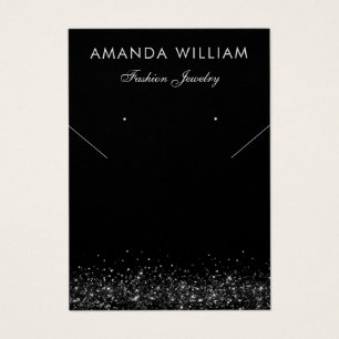 Modern chic Black Necklace Earring Display card