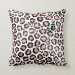Modern Chic Black Rose Gold Foil Leopard Print Cushion<br><div class="desc">This modern and chic safari print is perfect for the trendy and stylish fashionista. It features faux printed rose gold and black foil leopard animal print on top of a simple white background. It's elegant, stylish, and trendy. ***IMPORTANT DESIGN NOTE: For any custom design request such as matching product requests,...</div>