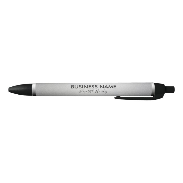 Modern Chic Black & Silver Foil Creative Designer Ink Pen (Bottom)