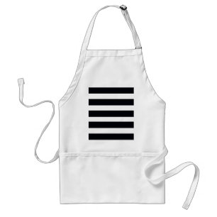Modern Chic Black & White Striped Apron