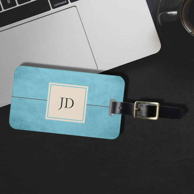 Modern Chic Blue Luggage Tag (Creator Uploaded)