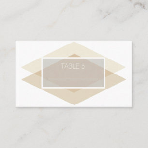 Modern & Chic Blush Diamond Overlay Table Card