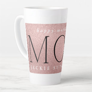 Modern CHIC Blush Foil Pink Happy Mothers Day Latte Mug