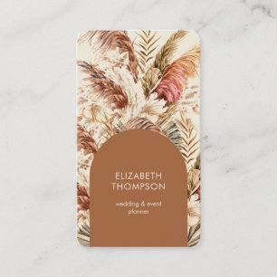 Modern Chic Bohemian Floral Boho Business Card