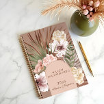 Modern Chic Bohemian Watercolor Florals Photo Arch Planner<br><div class="desc">Stay organised with our hand-drawn boho botanical planner. Featuring our hand-painted elegant floral designs, tropical greenery, and modern geometrical shapes, it’s paired with a chic boho colour palette for a stylish, sophisticated look. Customise with your name and year for a truly unique planner that brings beauty and inspiration to your...</div>