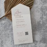 Modern Chic Boho Cream Just Love QR Code Wedding All In One Invitation<br><div class="desc">This modern chic boho cream just love QR code wedding all in one invitation is perfect for a simple wedding. The minimal desert boho design features rustic unique and stylish bohemian typography in a neutral cream and terracotta earth tone colour. Hand write your guest addresses on the back of the...</div>