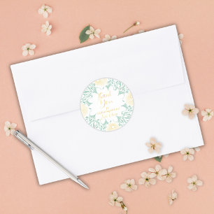 Modern Chic Boho Floral Sweet 16 Birthday Party Classic Round Sticker