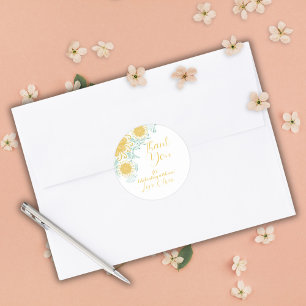 Modern Chic Boho Floral Sweet 16 Birthday Party Classic Round Sticker