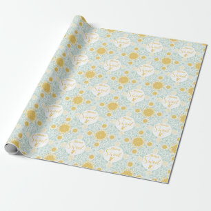 Modern Chic Boho Floral Sweet 16 Birthday Party Wrapping Paper