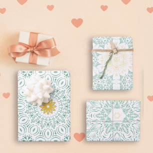 Modern Chic Boho Floral Sweet 16 Birthday Party Wrapping Paper Sheet