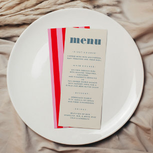 Modern Chic Bold Typography Simple Wedding Menu