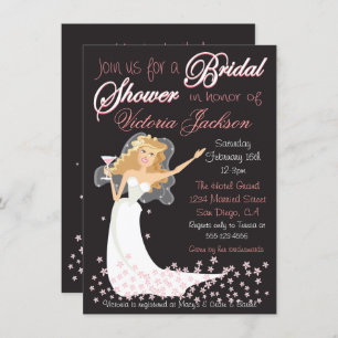 Modern Chic Bridal Shower Cocktail Party Invites