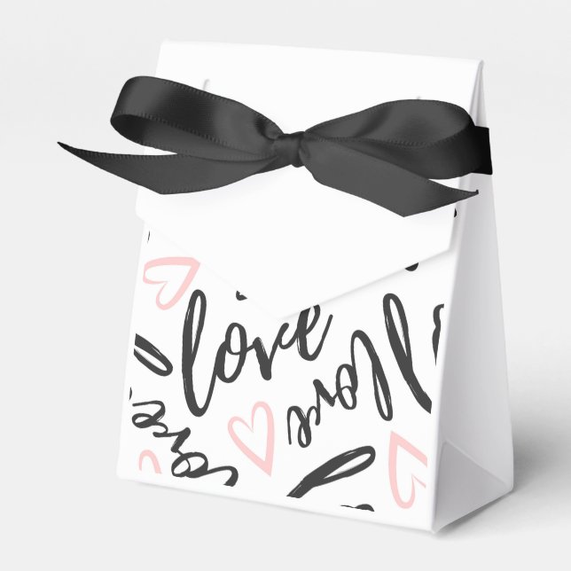 Modern Chic Bridal Shower Thank you Favour Box (Front Side)